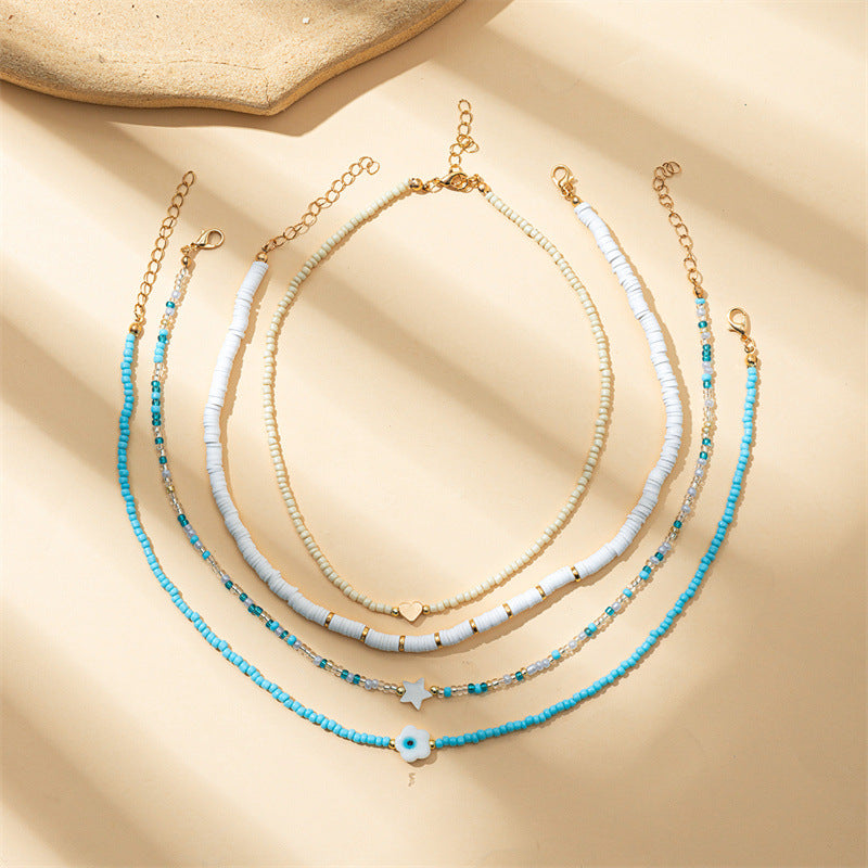 Multilayer beads necklace