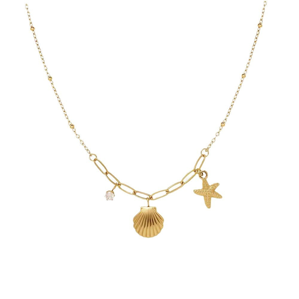 Celestial Seashell Star Pendant