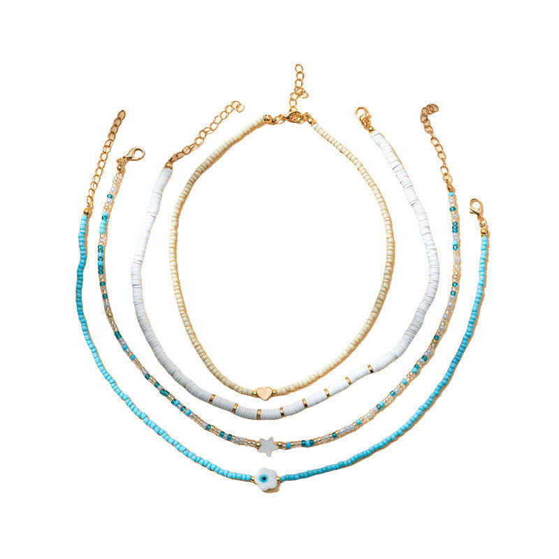 Multilayer beads necklace